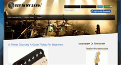 Desktop Screenshot of getinmyband.com